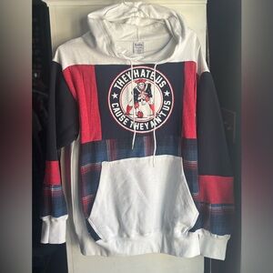 Custom New England Patriots Hoodie size unisex large be SuperBowl ready!!